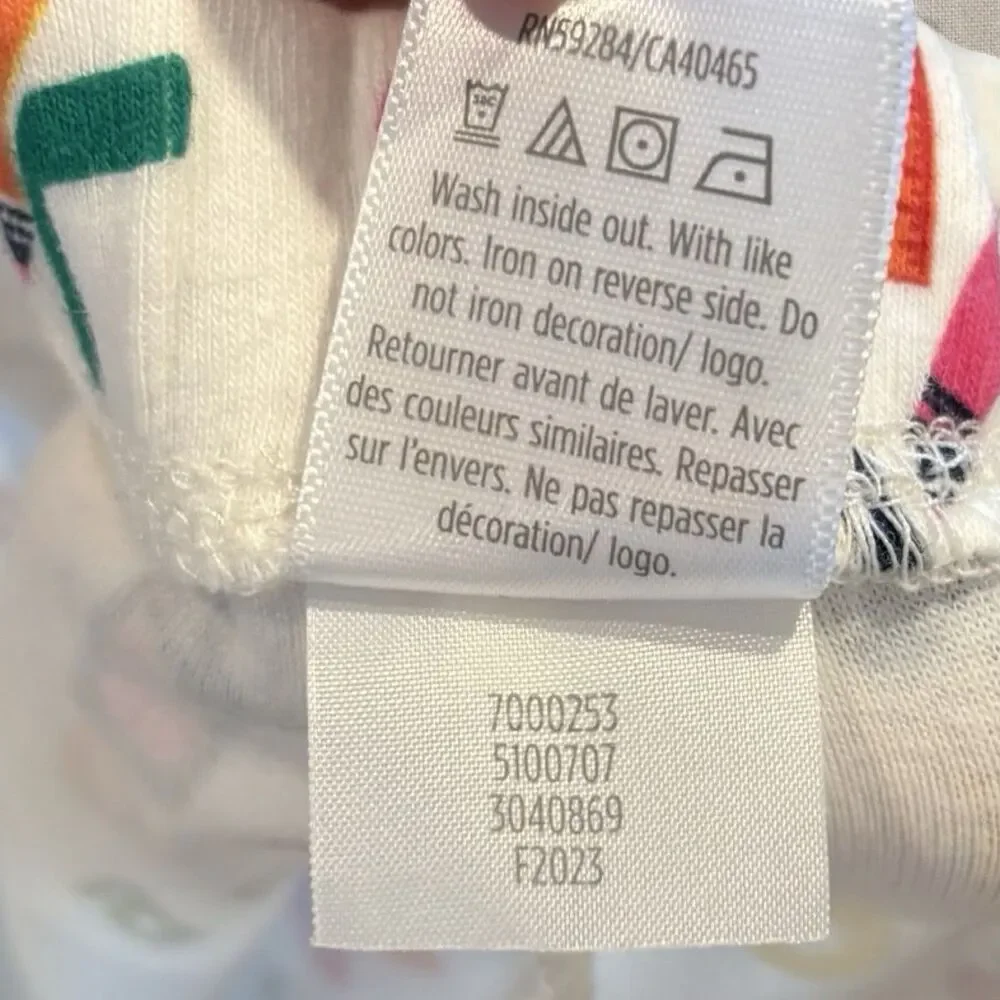 Gymboree Alphabet Print Leggings White Multicolor Toddler Girls 3T School